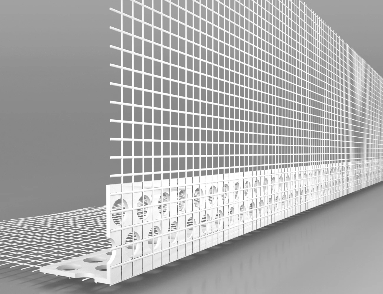 LIKOV LK PVC Rohový plastový profil s tkaninou