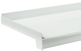Ohýbaný AL parapet 1,4 mm s nosem 25 mm | BÍLÁ RAL 9016