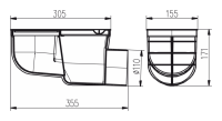 Lapač střešních splavenin Geiger Standard | Boční D110 | Černý
