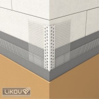 LIKOV LPD PVC Rohový plastový profil s dělenou tkaninou