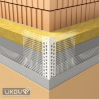 LIKOV LPD PVC Rohový plastový profil s dělenou tkaninou