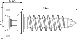 ZOFITHERM HP-PRO držák hromosvodového drátu izolace, 8 a 10 mm
