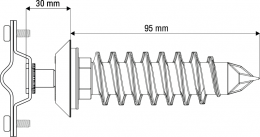 ZOFITHERM HP-PRO T držák ochranné trubky hromosvodu do izolace, 20 mm