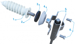 ZOFITHERM HP-PRO T držák ochranné trubky hromosvodu do izolace, 20 mm