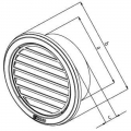 NVM 125 | NEREZOVÁ VĚTRACÍ MŘÍŽKA KRUHOVÁ SE SÍŤOVINOU | 125 mm