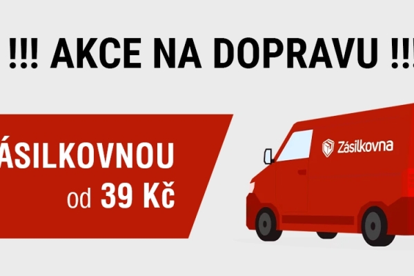 AKCE DOPRAVA Zásilkovnou od 39 Kč