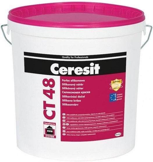 silikonový fasádní nátěr ceresit ct 48